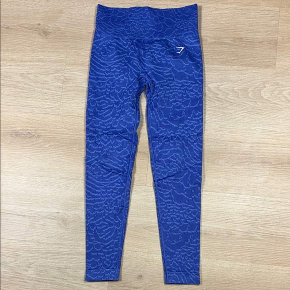 Gymshark Pants - Gymshark Adapt Animal Seamless Court Blue Leggings size Small
